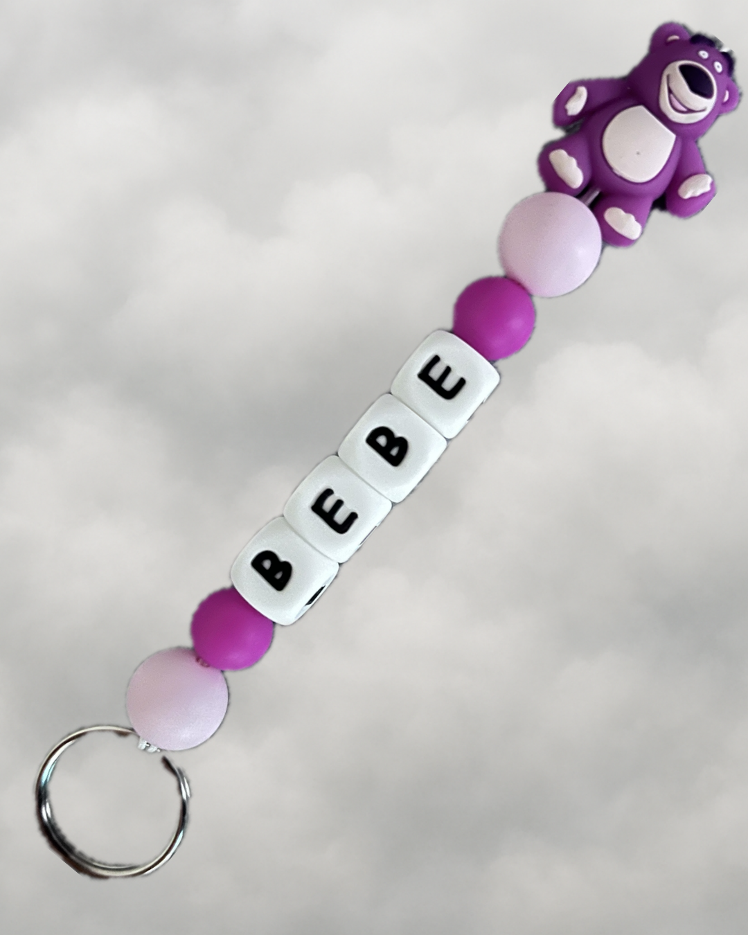 Porte clé ourson rose