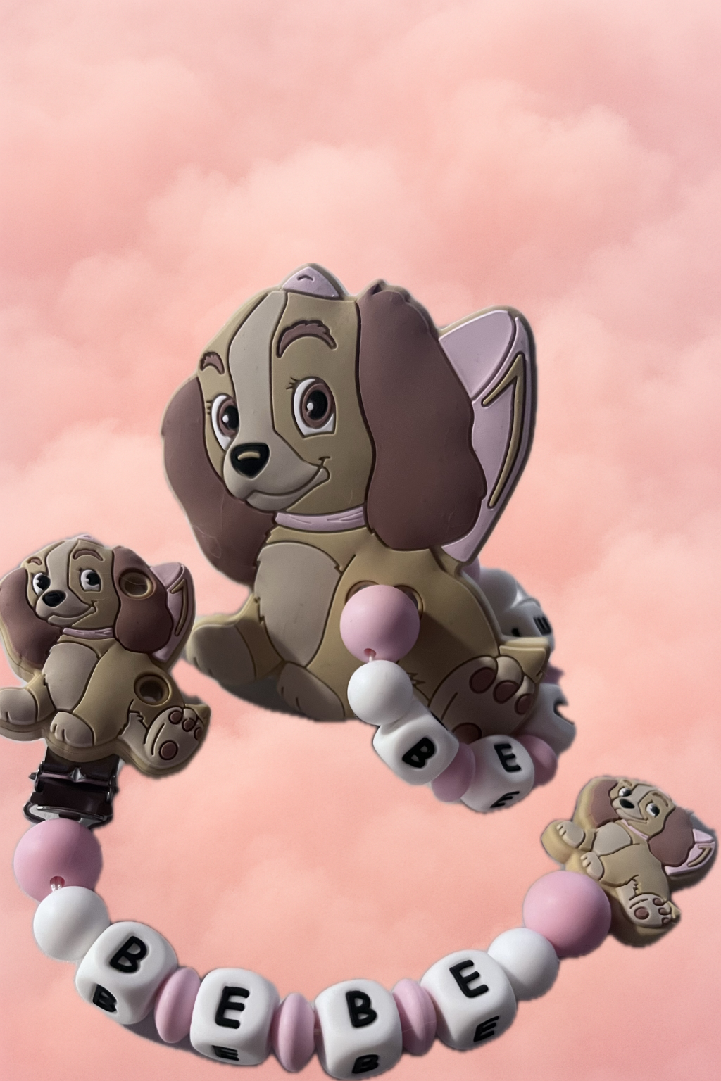 Coffret naissance chiot rose