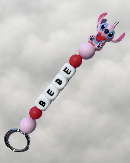Porte clé extraterrestre rose