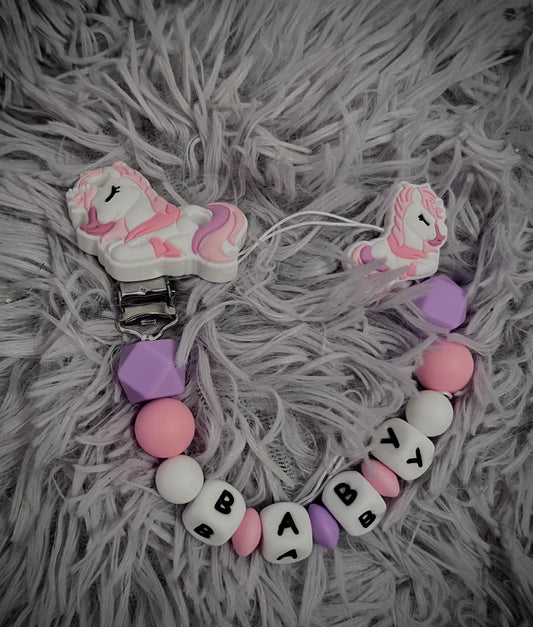Attache tétine Licorne