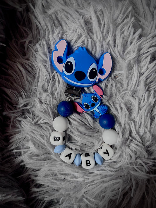 Attache tétine extraterrestre bleu